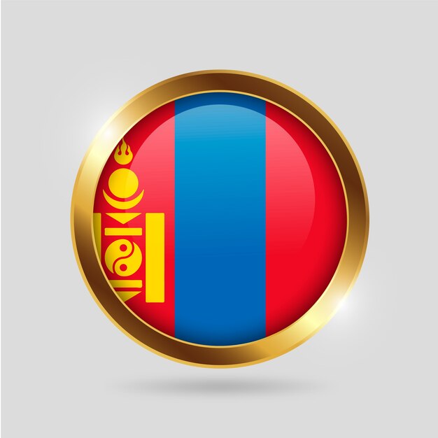 Realistic mongolia national emblem