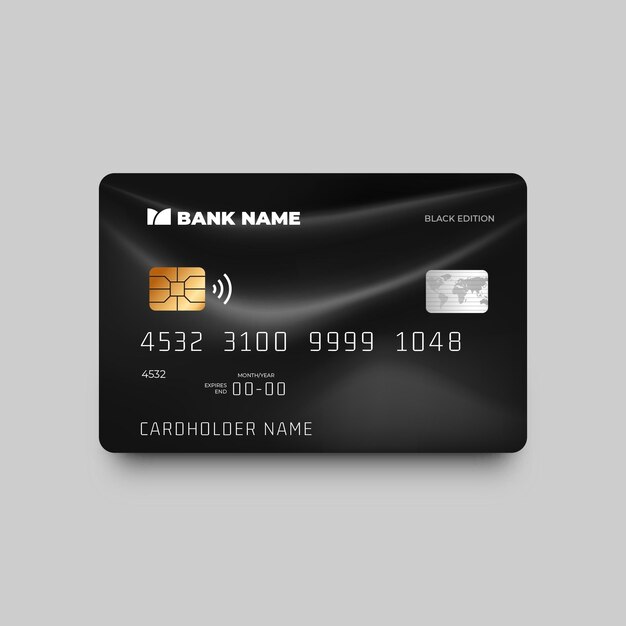 Realistic monochromatic credit card