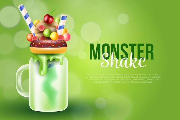 Free vector realistic monster shake background