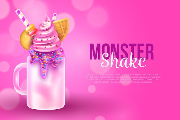 Realistic monster shake background