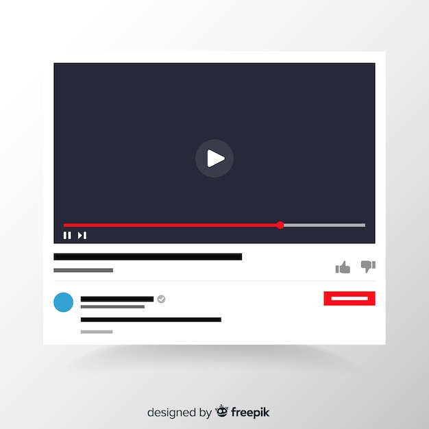 Realistic multimedia player template