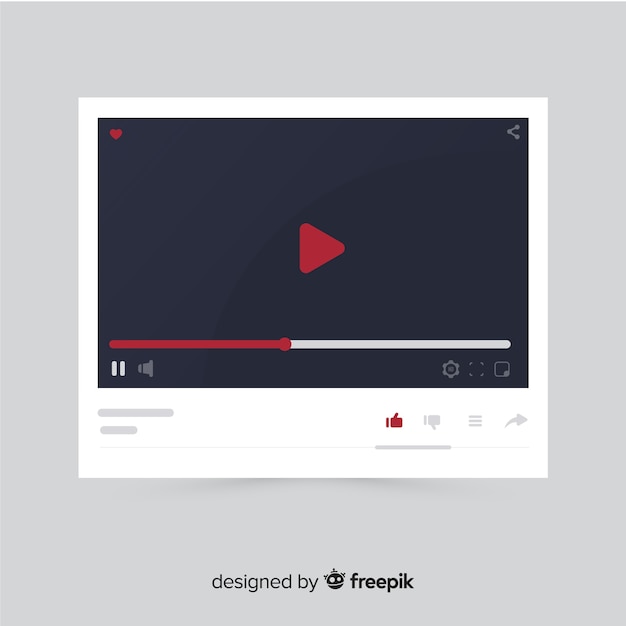 Realistic multimedia player template