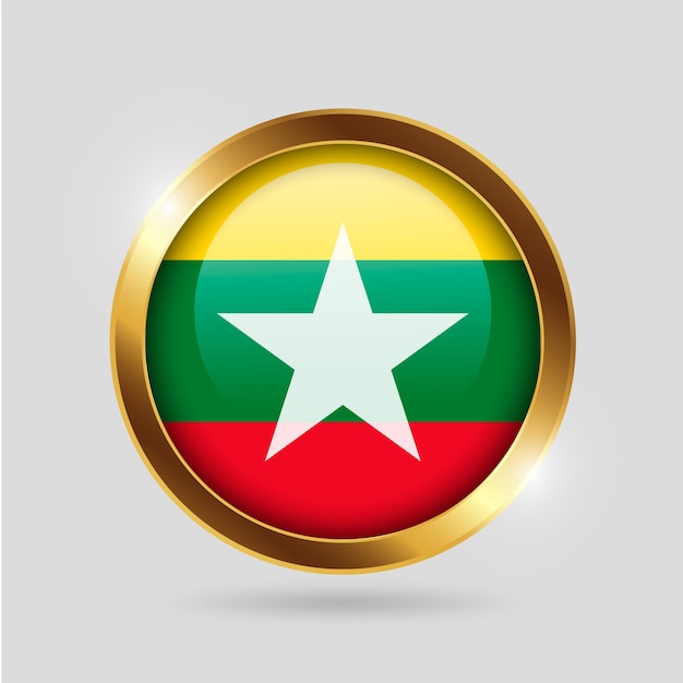 Реалистичная национальная эмблема мьянмы