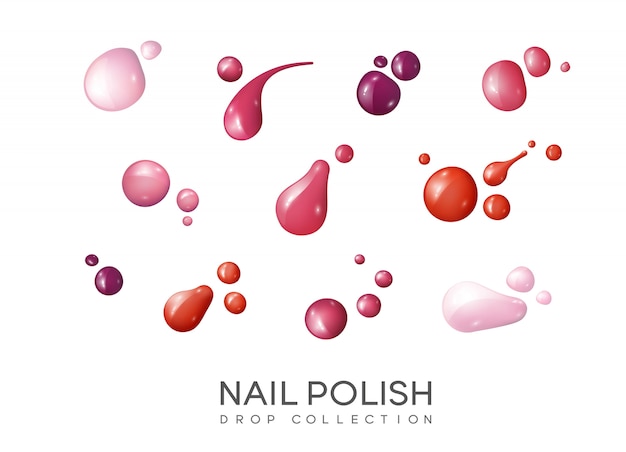 Realistic Nail Polish Set