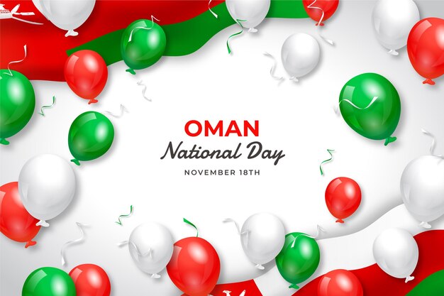 Realistic national day of oman background