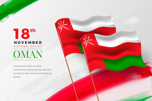 Realistic national day of oman background