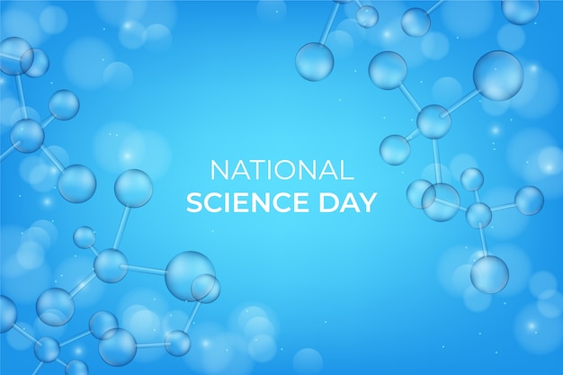 Realistic national science day background