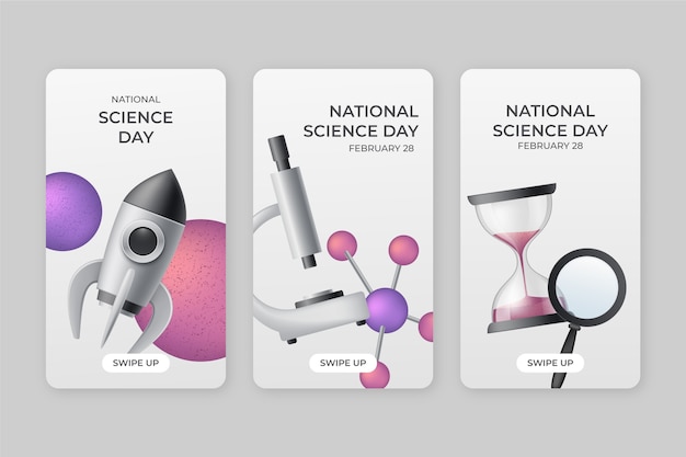 현실적인 국가 과학의 날 인스타그램 스토리 컬렉션