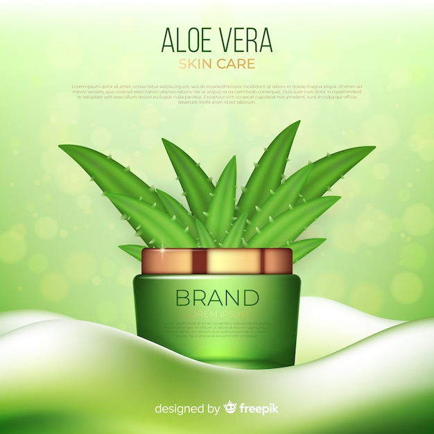 Free vector realistic natural cosmetic ad poster