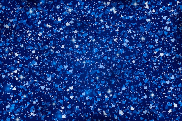Бесплатное векторное изображение Реалистичный темно-синий фон с блестками