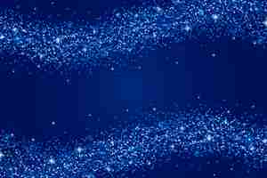 Free vector realistic navy blue glitter background