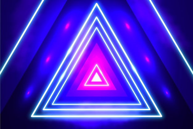 Realistic neon lights background