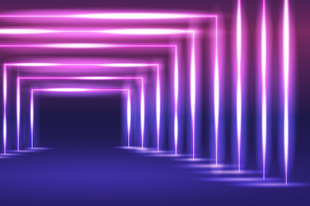 Free vector realistic neon lights background