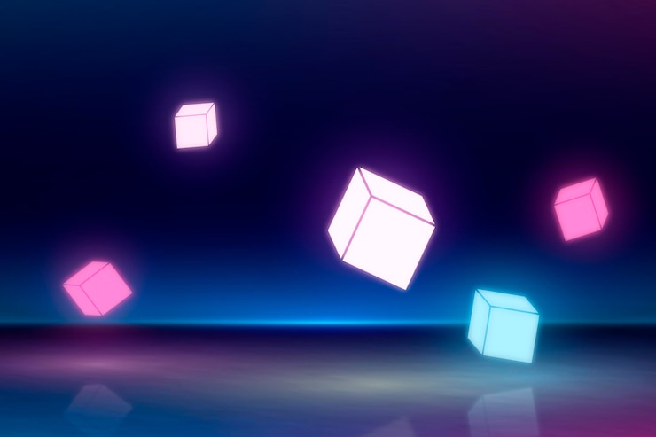 Free Vector realistic neon lights background