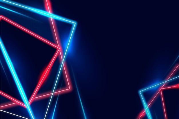 Free vector realistic neon lights background