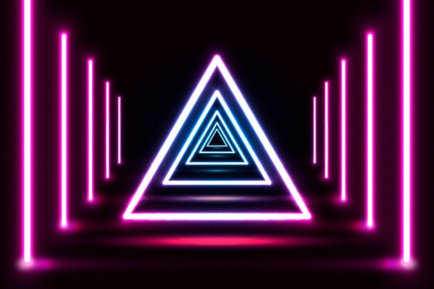 Realistic neon lights background