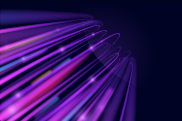 Бесплатное векторное изображение Реалистичный фон неоновых огней