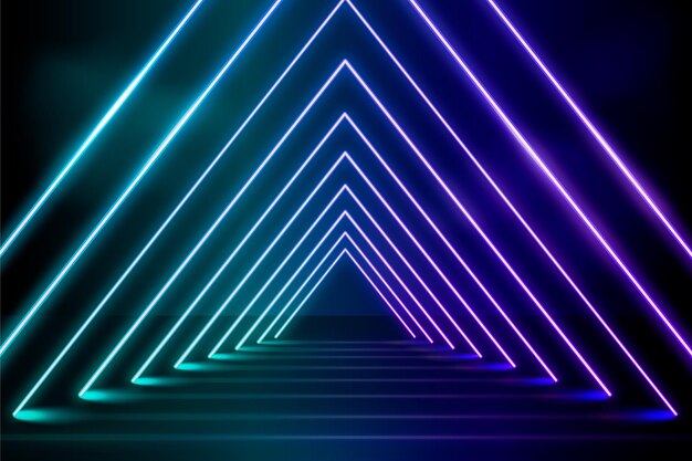 Realistic neon lights background