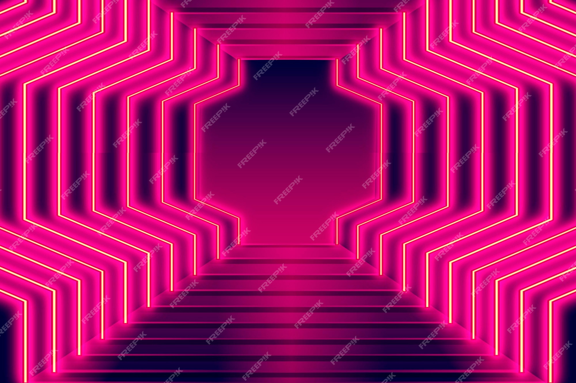 Free Vector | Realistic neon lights background