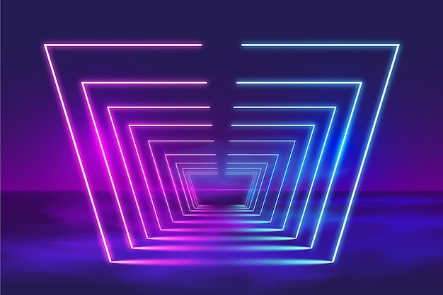 Free vector realistic neon lights background