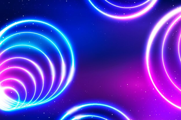 Free Vector realistic neon lights background