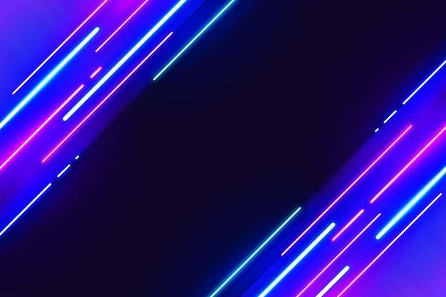 Free Vector realistic neon lights background