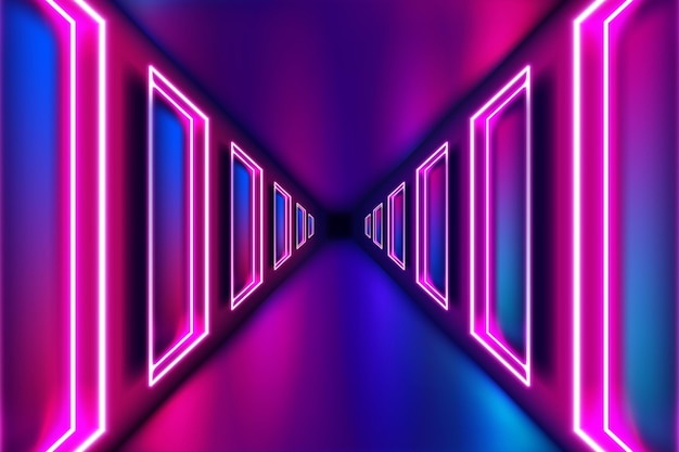 Free vector realistic neon lights background