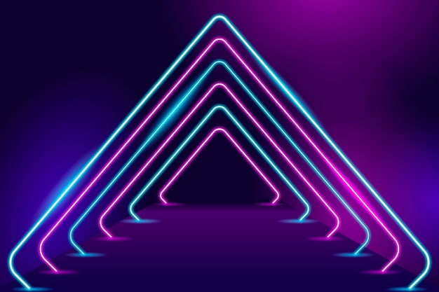 Realistic neon lights background