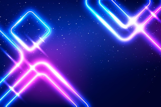 Realistic neon lights background