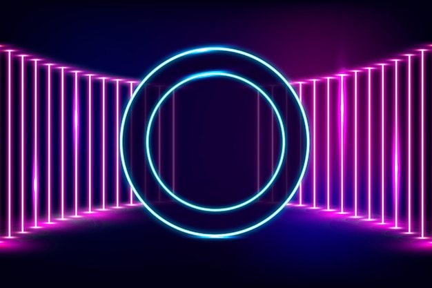 Realistic neon lights background