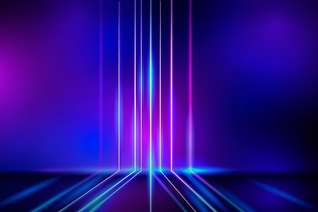 Realistic neon lights background