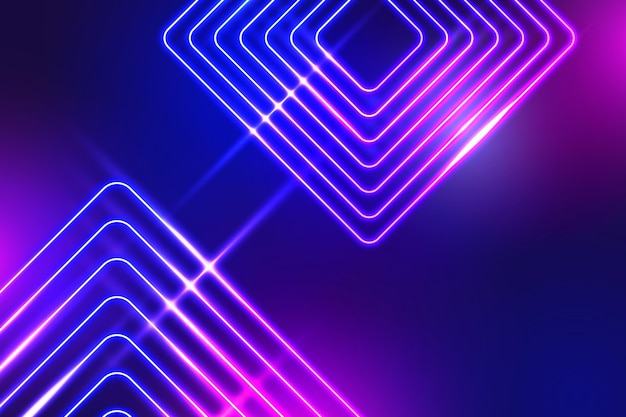 Free vector realistic neon lights background