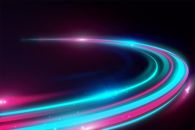 Realistic neon lights background