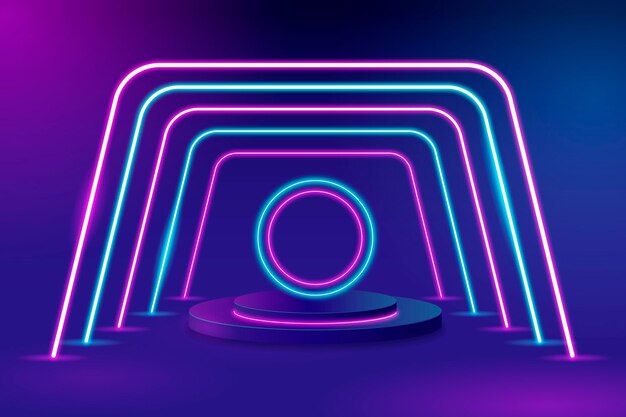 Realistic neon lights background