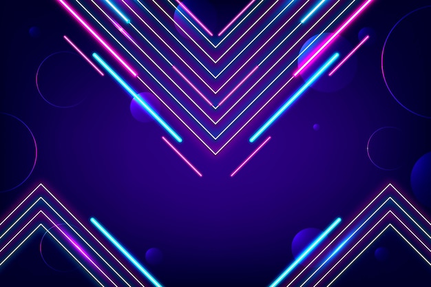 Realistic neon lights background