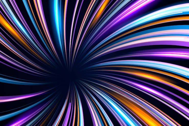 Free Vector realistic neon speed motion background
