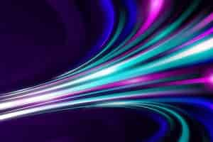 Free vector realistic neon speed motion background