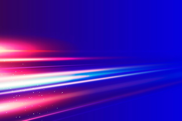 Realistic neon speed motion background