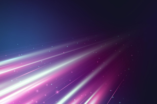 Free vector realistic neon speed motion background