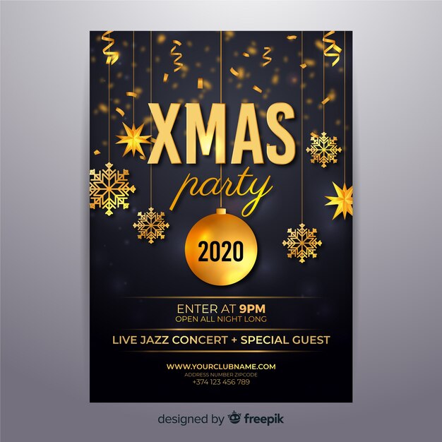Реалистичная новогодняя открытка 2020 года и Рождество