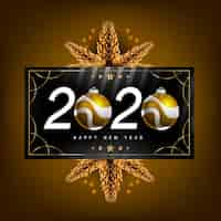 Free vector realistic new year 2020