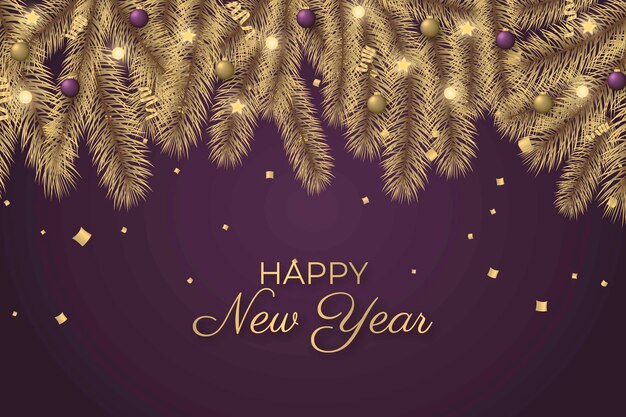 Free vector realistic new year 2020