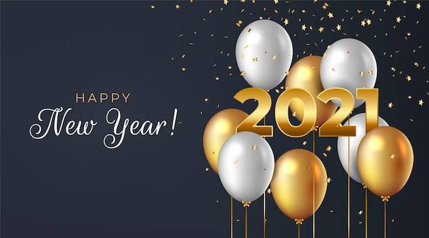 Free Vector Flat New Year 2021 Background