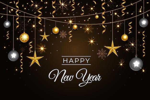 Free vector realistic new year background