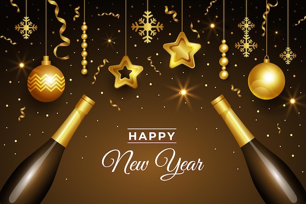 Free vector realistic new year background