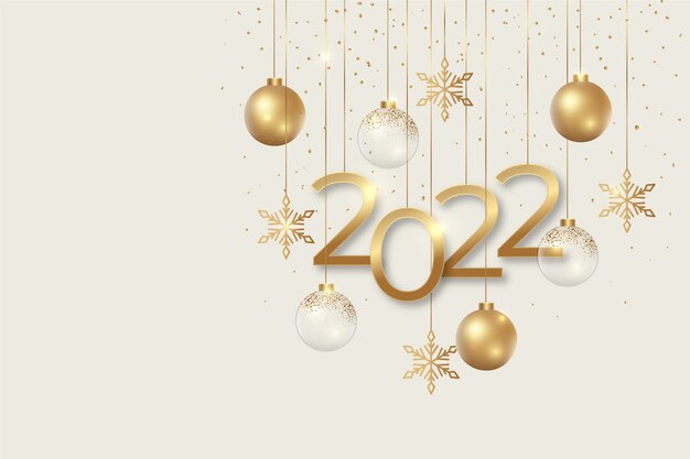 Realistic new year background