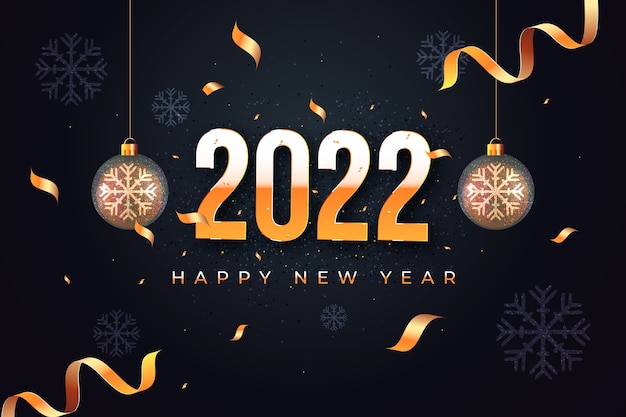 Realistic new year background