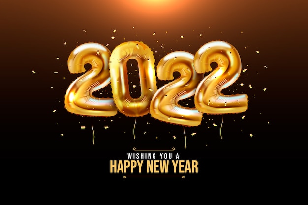 Realistic new year illustration Premium Vector