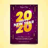 Free vector realistic new year party poster template