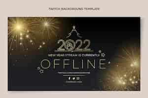 Free vector realistic new year twitch background